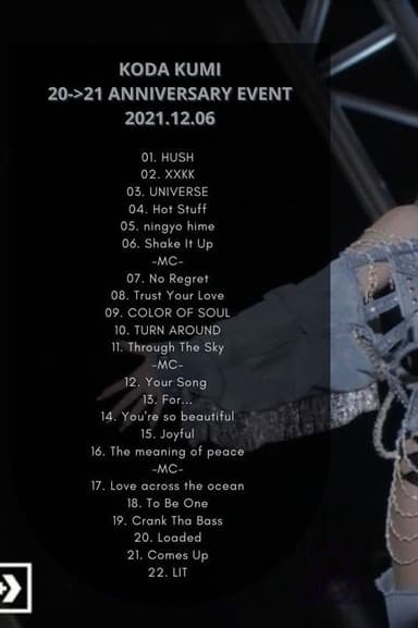 KODA KUMI 20TH-21ST ANNIVERSARY EVENT poster
