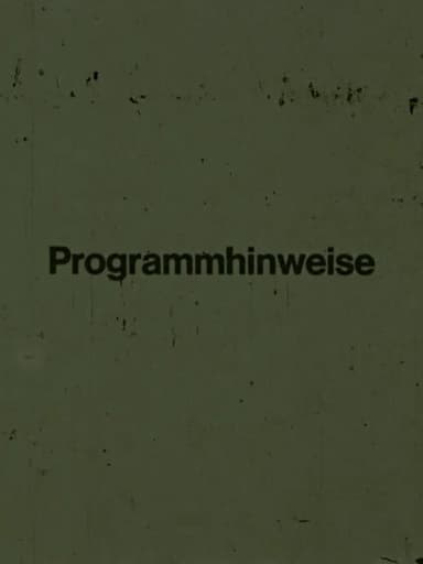 Programmhinweise poster
