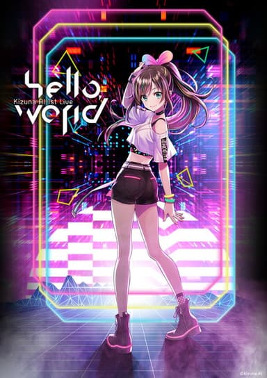 Kizuna AI 1st Live "hello, world" poster