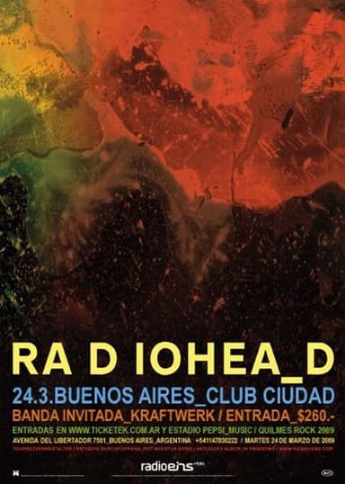 Radiohead: Buenos Aires 2009 poster