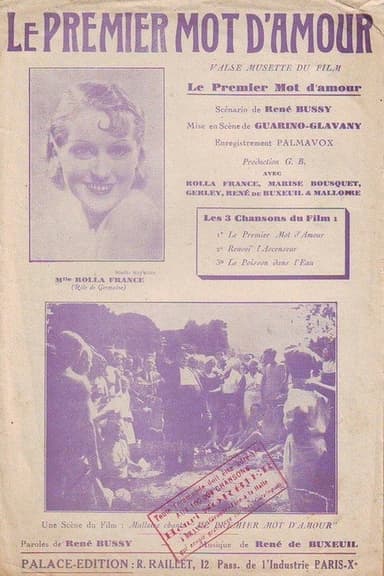 Le premier mot d'amour poster