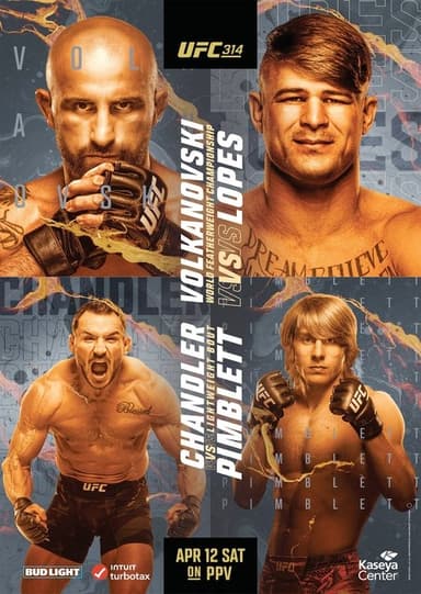 UFC 314: Volkanovski vs. Lopes poster