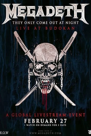 Megadeth - They Only Come Out At Night: Live At Budokan 2023 poster