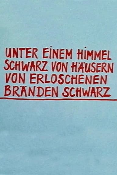 Telekritik: Unter einem Himmel schwarz von Häusern von erloschenen Bränden schwarz poster