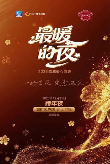 河北卫视“最暖的夜”2026跨年爱心盛典 poster