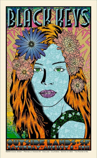 The Black Keys: Live at Outside Lands Music Festival 2015 poster
