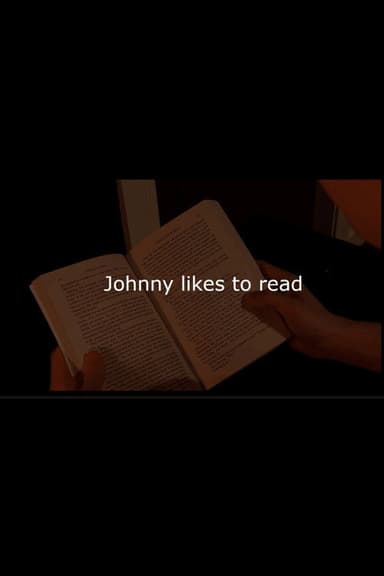 Johnny likes to read poster