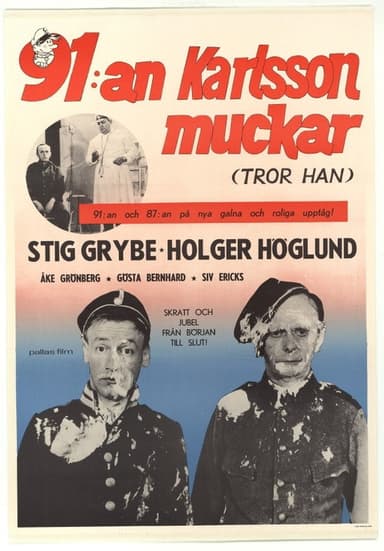 91:an Karlsson muckar (tror han) poster