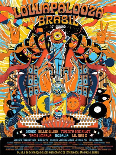 Twenty One Pilots lollapalooza poster