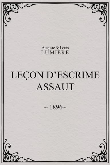 Leçon d’escrime : assaut poster
