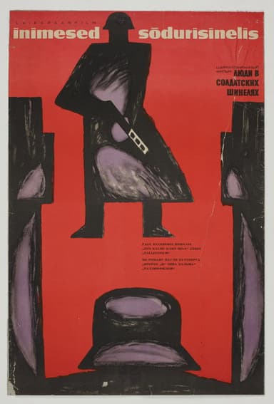 Men in Soldier's Overcoats poster