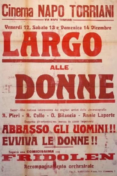Largo alle donne! poster