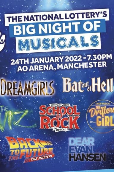 Big Night of Musicals 2022 by the National Lottery poster
