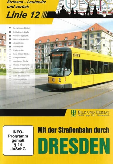Mit der Straßenbahn durch Dresden - Linie 12 poster
