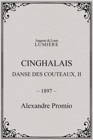 Cinghalais : danse des couteaux, II poster
