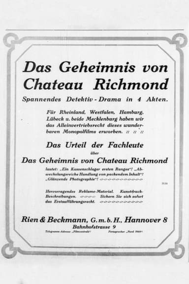 Das Geheimnis von Chateau Richmond poster