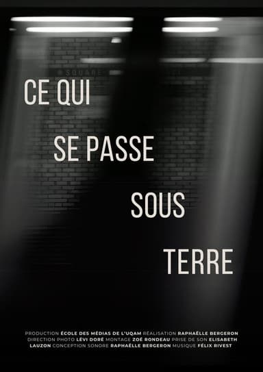 Ce qui se passe sous terre poster