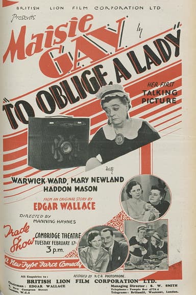 To Oblige a Lady poster