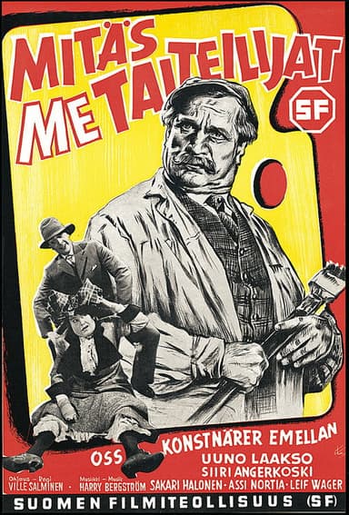 Mitäs me taiteilijat poster