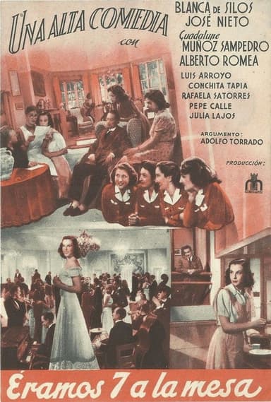 Éramos 7 a la mesa poster