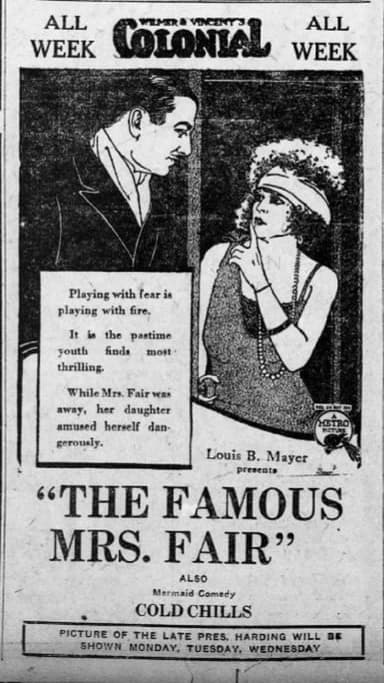 The Famous Mrs. Fair poster