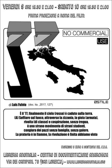 '77 No Commercial Use poster