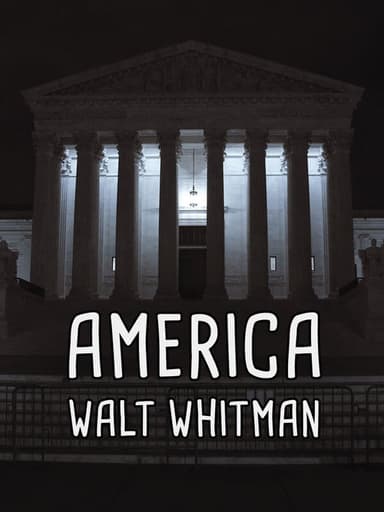 America - Walt Whitman poster