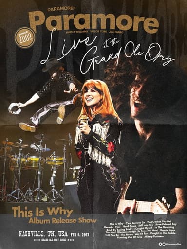 Paramore: Live at the Grand Ole Opry poster