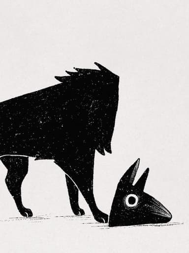 Le loup, la main et le corbeau poster