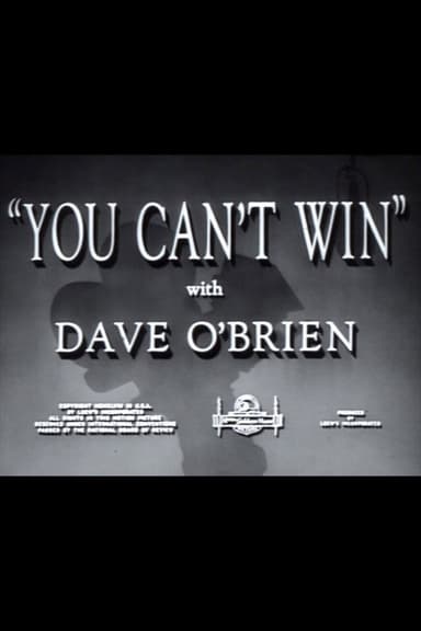 You Can't Win poster