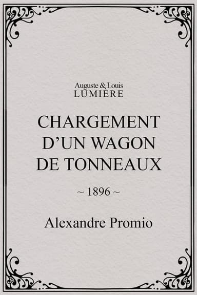 Chargement d’un wagon de tonneaux poster