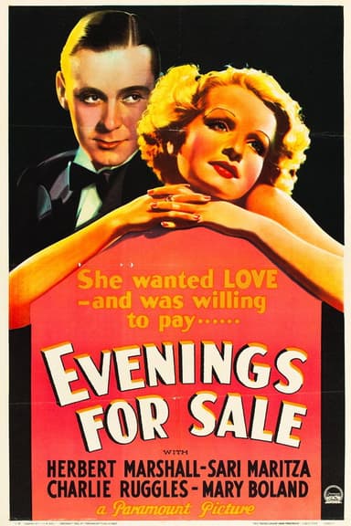 Evenings for Sale poster