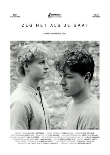 Zeg het als je gaat poster