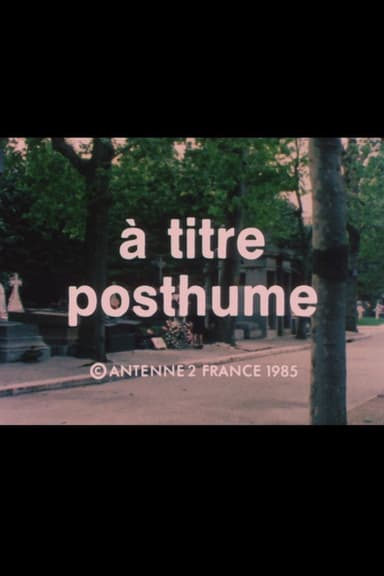 À titre posthume poster