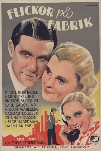 Flickor på fabrik poster