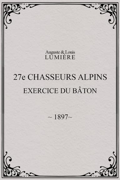 27ème chasseurs alpins : exercice du bâton poster