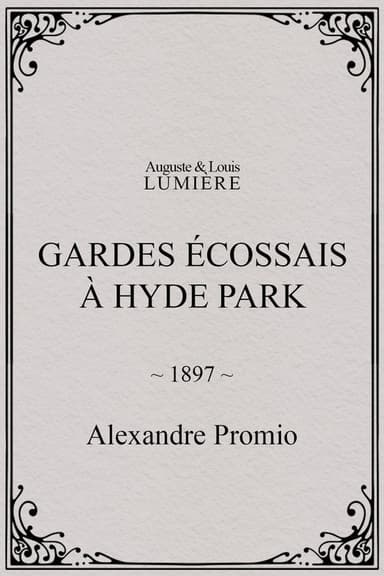 Gardes écossais à Hyde Park poster