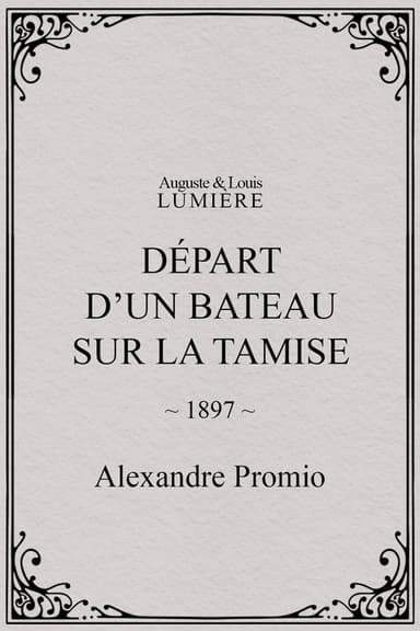 Départ d’un bateau sur la Tamise poster