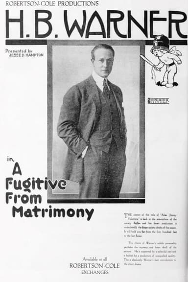 A Fugitive from Matrimony poster