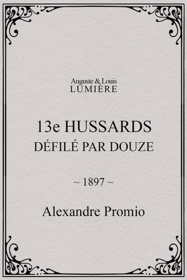 13e hussards : défilé par douze poster
