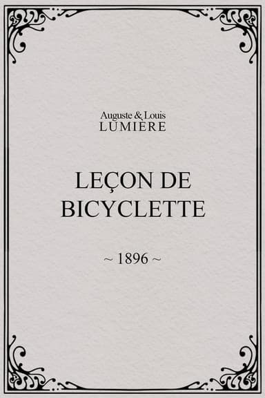Leçon de bicyclette poster