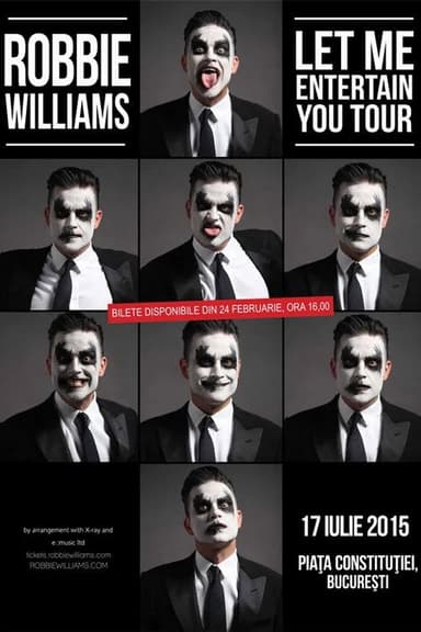 Robbie Williams live at Bucarest poster