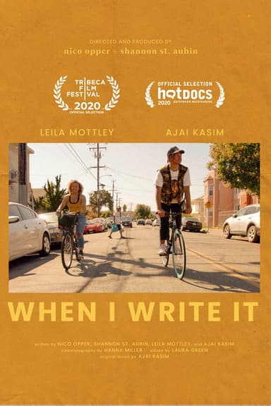 When I Write It poster