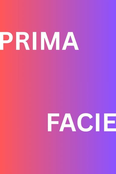 Prima Facie poster