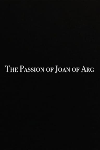 The Passion of Joan of Arc poster