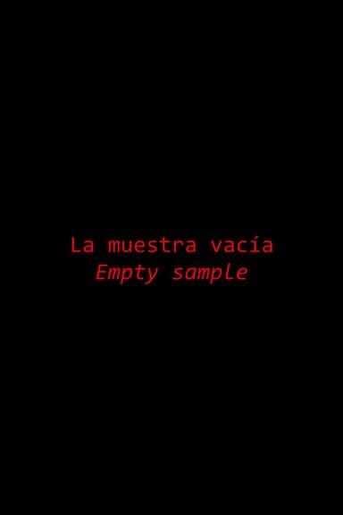 La muestra vacía poster