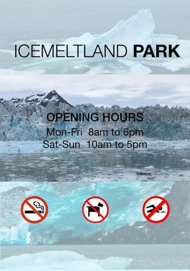 Icemeltland Park poster
