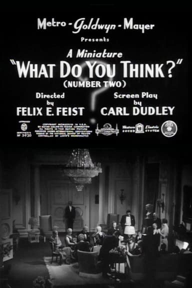 What Do You Think? (Number Two) poster