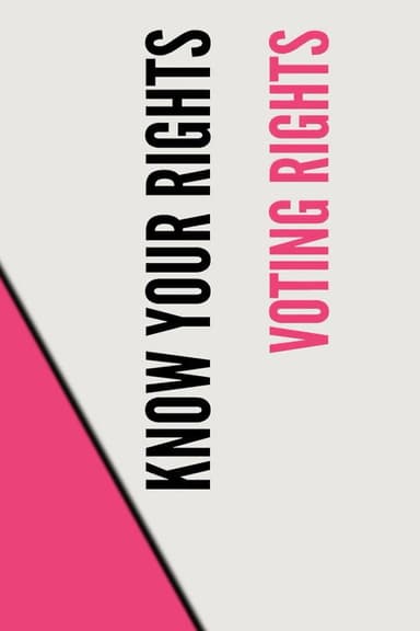 Stand UP, Speak OUT: Voting Rights - Know Your Rights poster