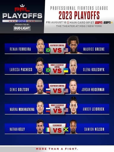 PFL 2023 #8: Playoffs - Ferreira vs. Greene poster